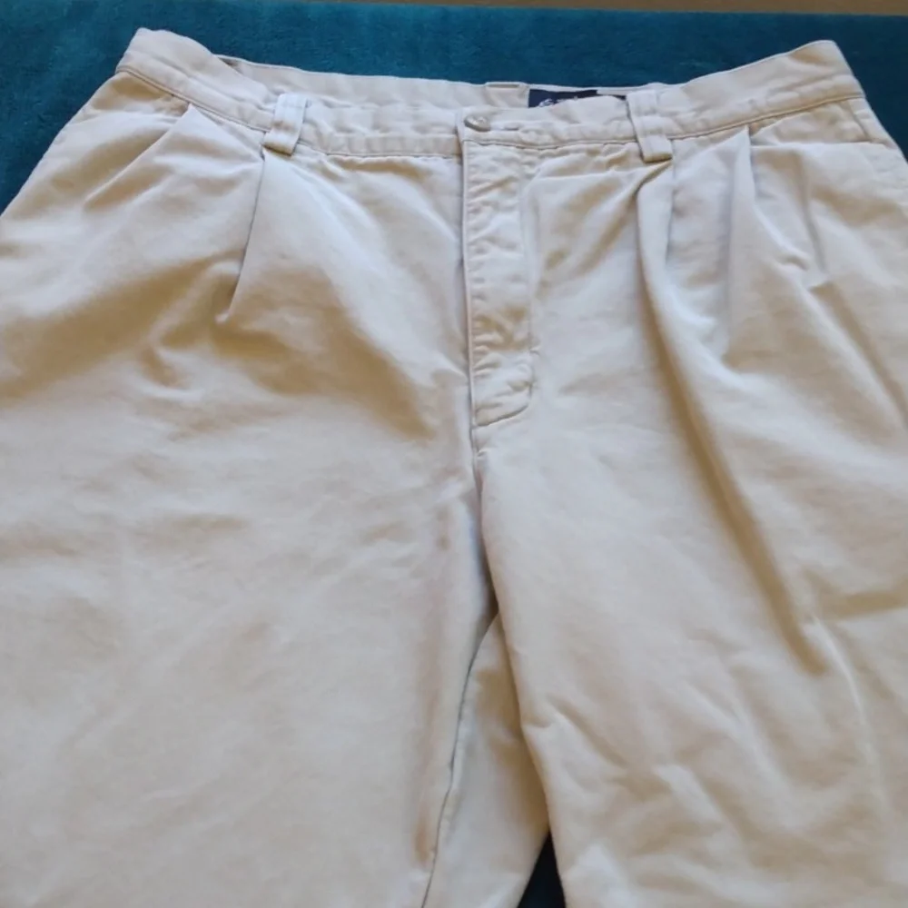 Eddie Bauer Tan/Khaki Cotton Flannel Lined Pants 34 - 30.5